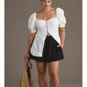 NWT Maeve Puff Sleeve Sweetheart Top XL